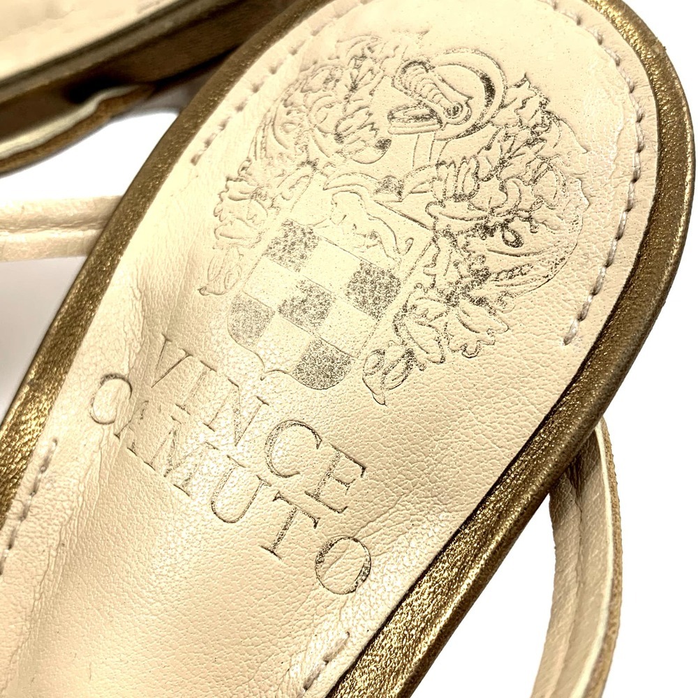 ❌SOLD❌VINCE CAMUTO gold leather caged high heel shoes - Picture 9 of 16